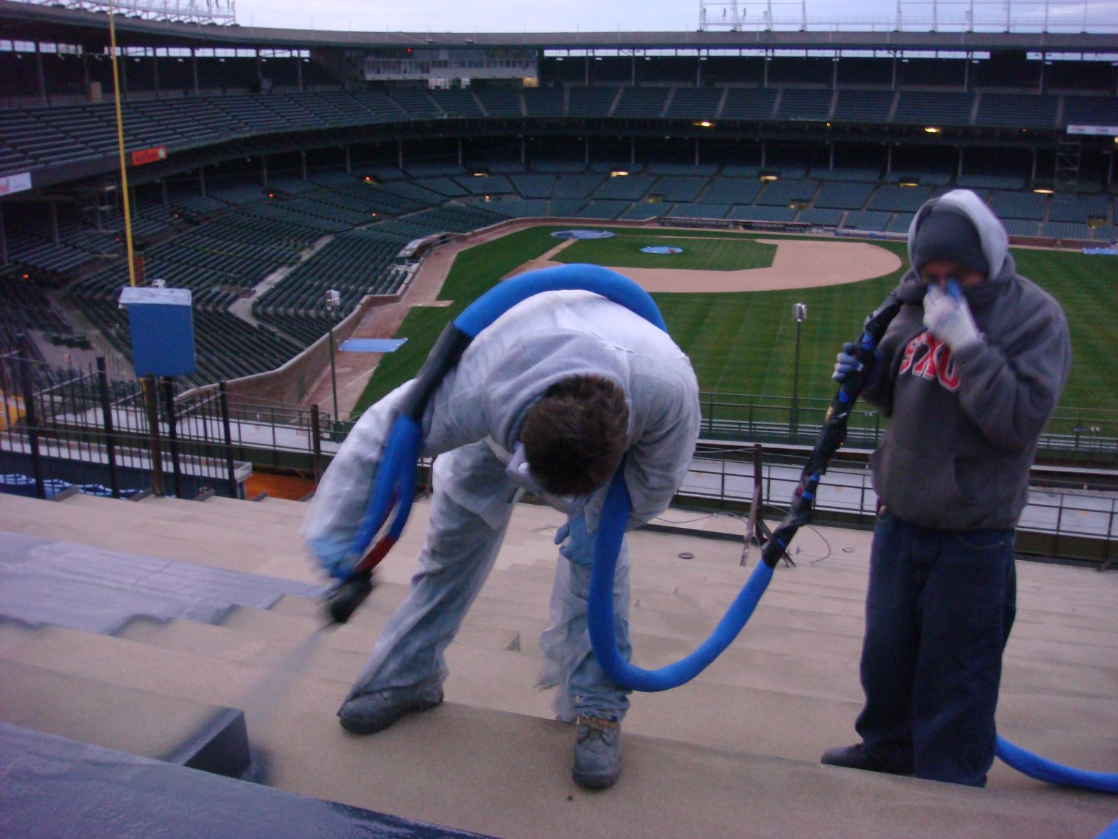 Concrete floor repair and coating