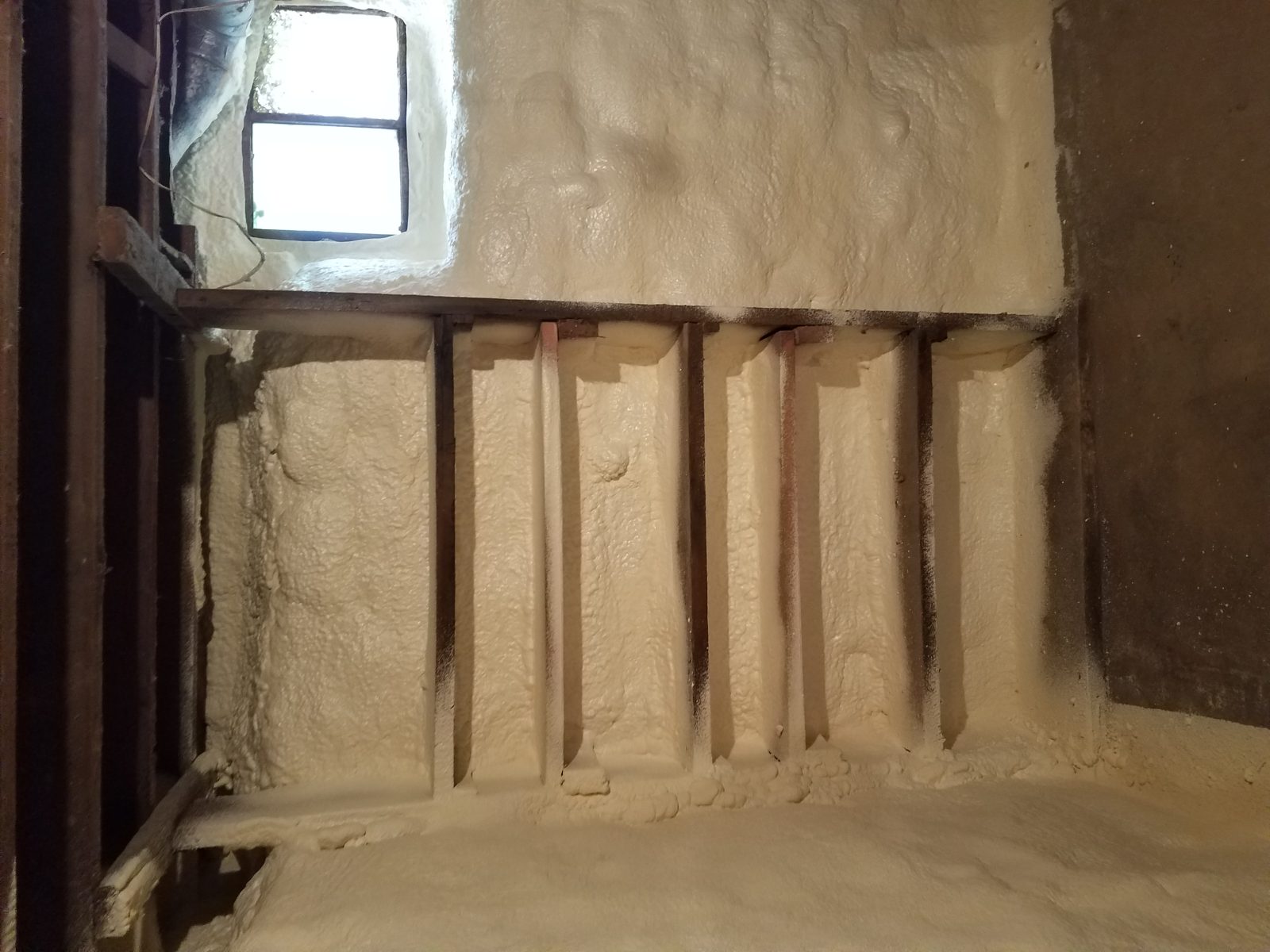 Spray foam insulation install